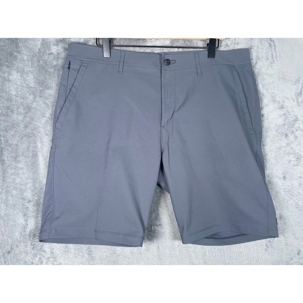 Public Rec Mens Grey Technical Stretch Performance Shorts Size 36 7 Inch Inseam